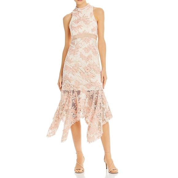 KEEPSAKE the Label Dresses & Skirts - Keepsake Lace Midi Dress Blush Sz Large NWTs MSRP $260